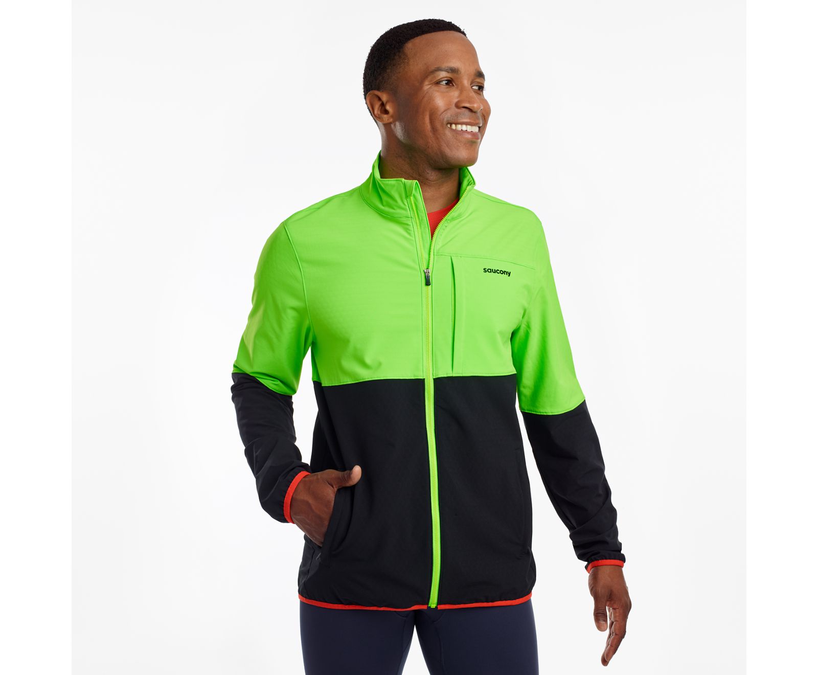 Saucony Bluster Men's Jackets Light Green | AU 612FDNM